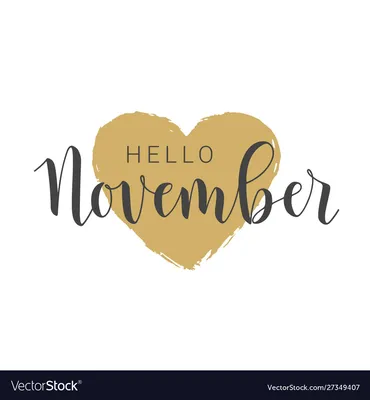 Hello November Handwritten Lettering With Autumn Leaves Vector Stock  Illustration - Download Image Now - iStock