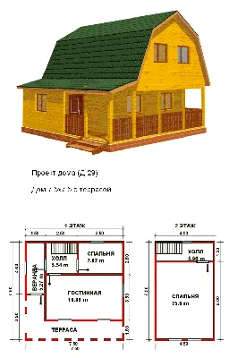 Дом из бруса «Томск», проект с ценами на строительство