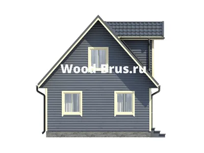 Дом из бруса одноэтажный 6х6 купить в Рязани цена 819500, площадь: 39 м2,  Брус 90х140 мм. с крыльцом