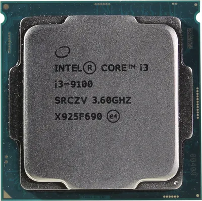 Процессор Intel Core i3-9100 (CM8068403377319) 3.6(4.2)GHz, 4 ядра/4  потока, 6Mb, HD Graphics 630, 65W (Socket 1151) купить в Минске, цена 317