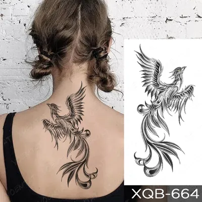 Таинственное значение тату феникс для девушек | tattoo-sketches.com | Дзен