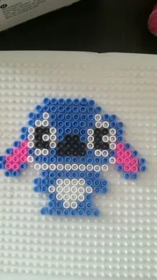 Stich di pyssla fatto a mano | Perler bead disney, Easy perler beads ideas,  Diy perler bead crafts