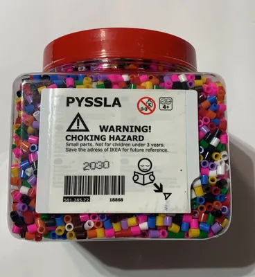 Ikea Pyssla (Perler) Beads 1lb 5oz Multicolor Rainbow Craft Beads - New |  eBay