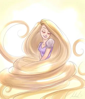 Abstract Princess Rapunzel Disney Kids Wall Art Painting — Mike Wehner Art