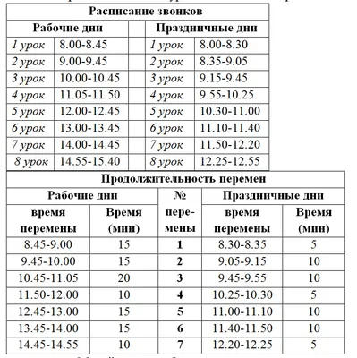 Как составить рабочее расписание