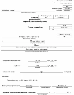 Как оформить распоряжение? :: Profiz.ru
