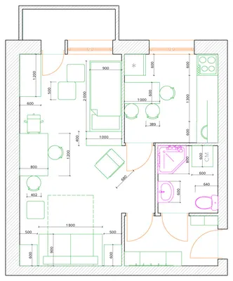 3 фото-идеи расстановки мебели в однокомнатной квартире-хрущевке | Houzz  Россия