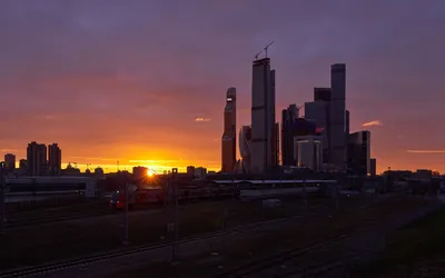 Сегодняшний рассвет в Москве | Пикабу