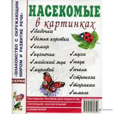 Насекомые в картинках - купить дошкольного обучения в интернет-магазинах,  цены на Мегамаркет | 978-5-00160-556-0