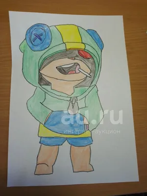 Рисунок Леона из Brawl Stars — купить в Вологде. Картины, рисунки на  интернет-аукционе Au.ru