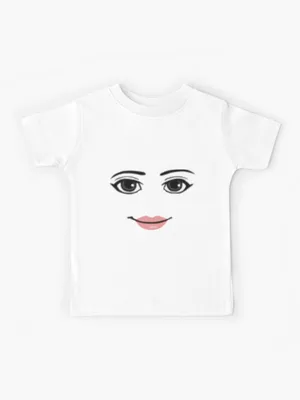 Roblox Default Female Face Smirking Smiling Meme \" Kids T-Shirt for Sale by  braelyncollettt | Redbubble