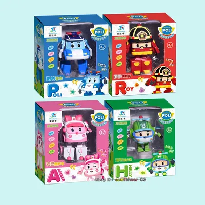 5 Pcs Exciting Cartoon Robocar Poli Banner Set - Transform Your Party –  PartyChildrens