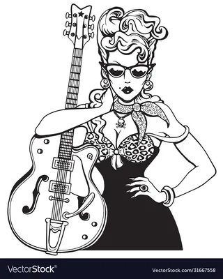 Rockabilly Girl Digital Art by Barry Weatherall - Fine Art America