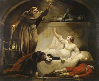 Friar Lawrence at Capulet's Tomb. Romeo and Juliet Act V Scene 3 Painting  by James Northcote - Fine Art America