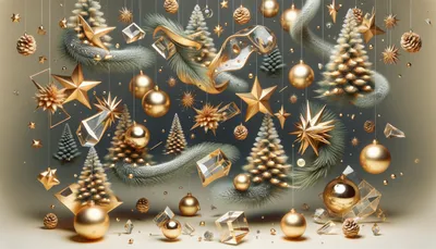 Merry Christmas And Happy New Year Golden Stars Decoration Balls 4K 5K HD  Christmas Wallpapers | HD Wallpapers | ID #97172