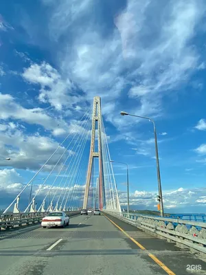Владивосток - вид на Золотой мост со смотровой площадки