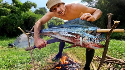 Вкусная рыба на мангале с овощами …» — создано в Шедевруме
