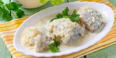 Хек запеченный в духовке со сметаной » Вкусно и просто. Кулинарные рецепты  с фото и видео