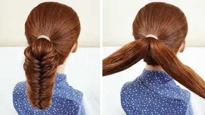 Коса рыбий хвост, как заплести, фото-урок | Hairstyle Steps l Сайт о  прическах