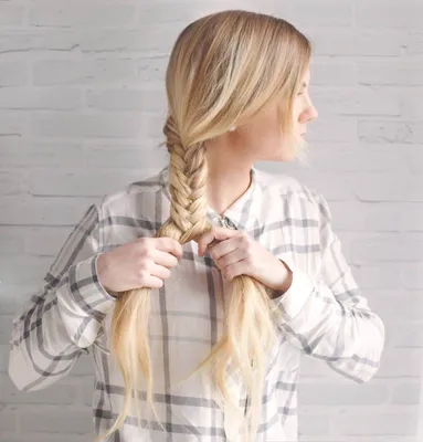 Hairstyle fishtail 💚💜Braids Weave 💚💜For medium hair - YouTube