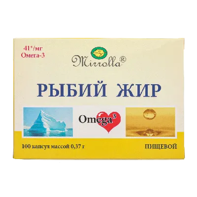 Mirrolla Рыбий жир пищевой капсулы массой 370 мг 100 шт - купить, цена и  отзывы, Mirrolla Рыбий жир пищевой капсулы массой 370 мг 100 шт инструкция  по применению, дешевые аналоги, описание, заказать