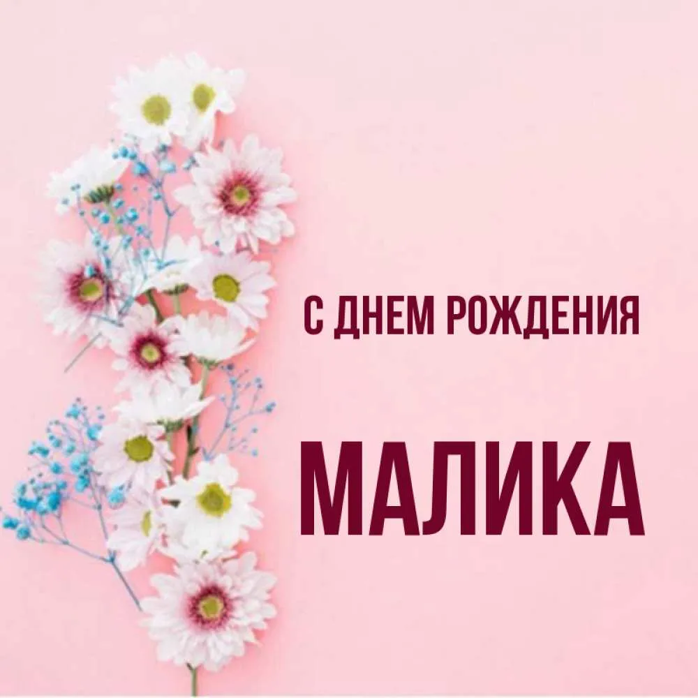 С днем рождения малика картинка девочке