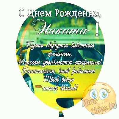 Открытка с именем НИКИТА С днем рождения happy birthday. Открытки на каждый  день с именами и пожеланиями.