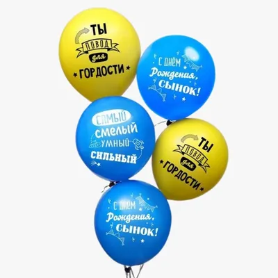 Воздушные шары для сына, мальчика \"С Днем Рождения! Лучший в мире сын\" 30  см набор 10 штук - купить в интернет-магазине OZON с доставкой по России  (544106860)