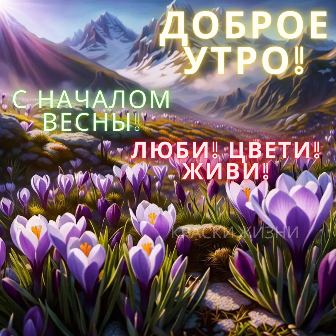 Красивые открытки \"Доброе утро! С первым днем весны\", \"С началом весны\" | Краски жизни | Дзен Красивые открытки \"Доброе утро! С первым днем весны\", \"С началом весны\" | Краски жизни | Дзен