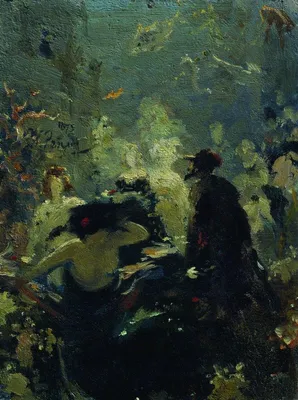 Image of SADKO IN THE UNDERWATER KINGDOM (detail), 1876 (oil on canvas) by  Repin, Ilya Efimovich (1844-1930)