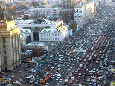 Москва. Садовое вечером.Вид сверху — Фото №223190