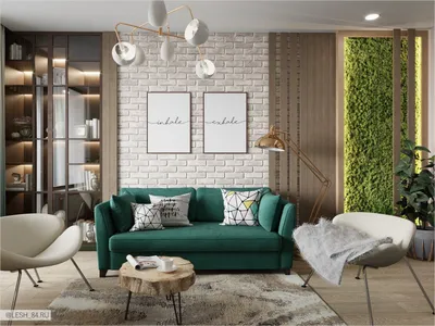 Зеленый диван в интерьере: плюсы и минусы, материалы, формы, сочетания с  другими цветами, 30+ фото
