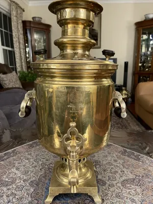 Blue Electric Copper Samovar (5L) with Teapot, Vintage Style Tea Maker |  eBay