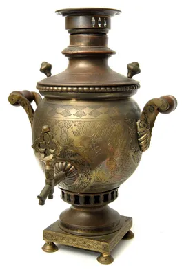 Samovar 10 liters \"Tula\" Gold Color | Russian Adept