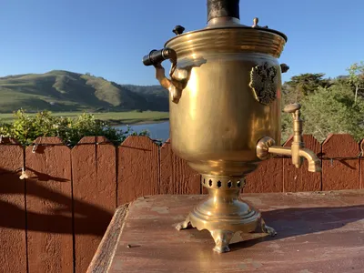 Turkish Samovar Tea Pot at the Table in Outdoor Cafe in Turkey Stock Image  - Image of nature, cafe: 221179619