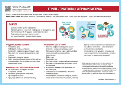 Буклеты, листовки, плакаты по профилактике гриппа и вакцинации