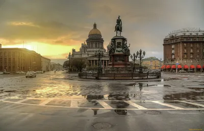 Обои Города Санкт-Петербург, Петергоф (Россия), обои для рабочего стола,  фотографии города, санкт-петербург, петергоф , россия, после, дождя, закат  Обои для рабочего стола, скачать обои картинки заставки на рабочий стол.