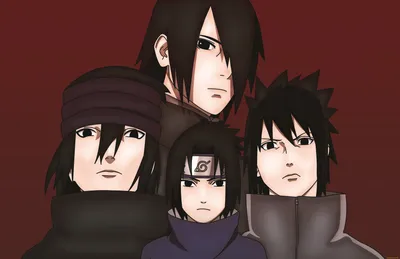 Обои на рабочий стол Uchiha Sasuke / Саске Учиха и Uzumaki Naruto / Наруто  Узумаки смотрят друг на друга, стоя на дороге в лесу из аниме Naruto /  Наруто, обои для рабочего