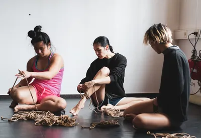 Woman bound with a rope in Japanese technique shibari 17093397 Stock Photo  at Vecteezy