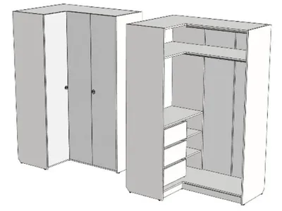 Угловой шкаф купе гардероб в Москве недорого