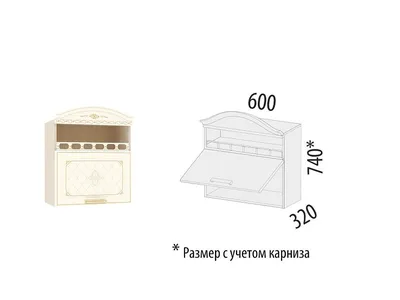 Полка над вытяжкой ГАЗ-500 кухня \"Мальва\" купить недорого в Воронеже