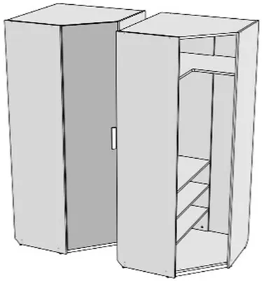 Шкаф-купе угловой Наум 5.2 за 28290 рублей – купить на официальном сайте  производителя