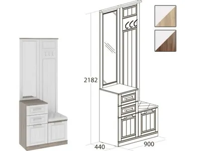 Прихожая на заказ: шкаф, вешалка, пуфик (id 110383904), купить в  Казахстане, цена на Satu.kz