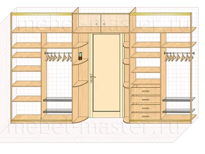 Шкаф купе вокруг дверного проема от производителя по размерам клиента