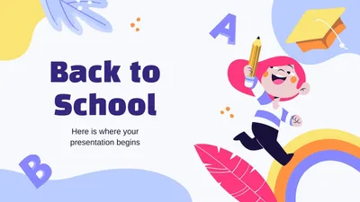 Colorful Back to School Free Google Slides PowerPoint Template