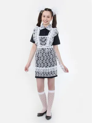 Классические фартук и платье для школы