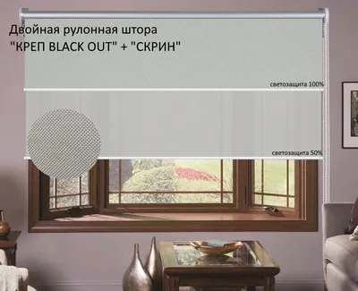Рулонные шторы День-Ночь CLIC DUO на проем по вашим размерам. Рассчитайте  рулонные шторы за 1 минуту.