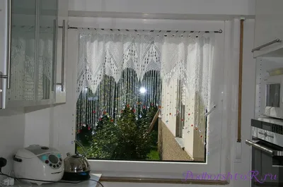 Короткие шторы на кухню своими руками - Шьем кухонные шторы