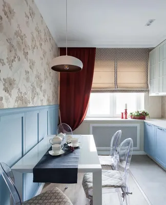 Синяя кухня в скандинавском стиле на заказ в Одессе