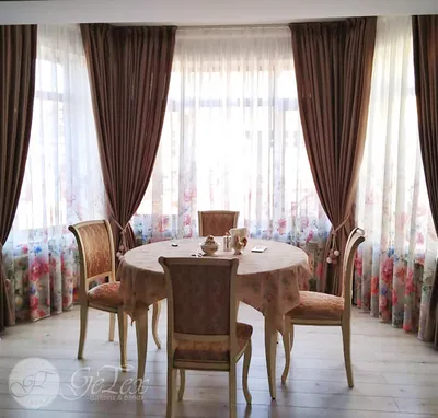 Шторы \"Яркий прованс\" PROTEYA Deco, цвет серый, розовый, длина 290см -  купить в Москве, цены на Мегамаркет